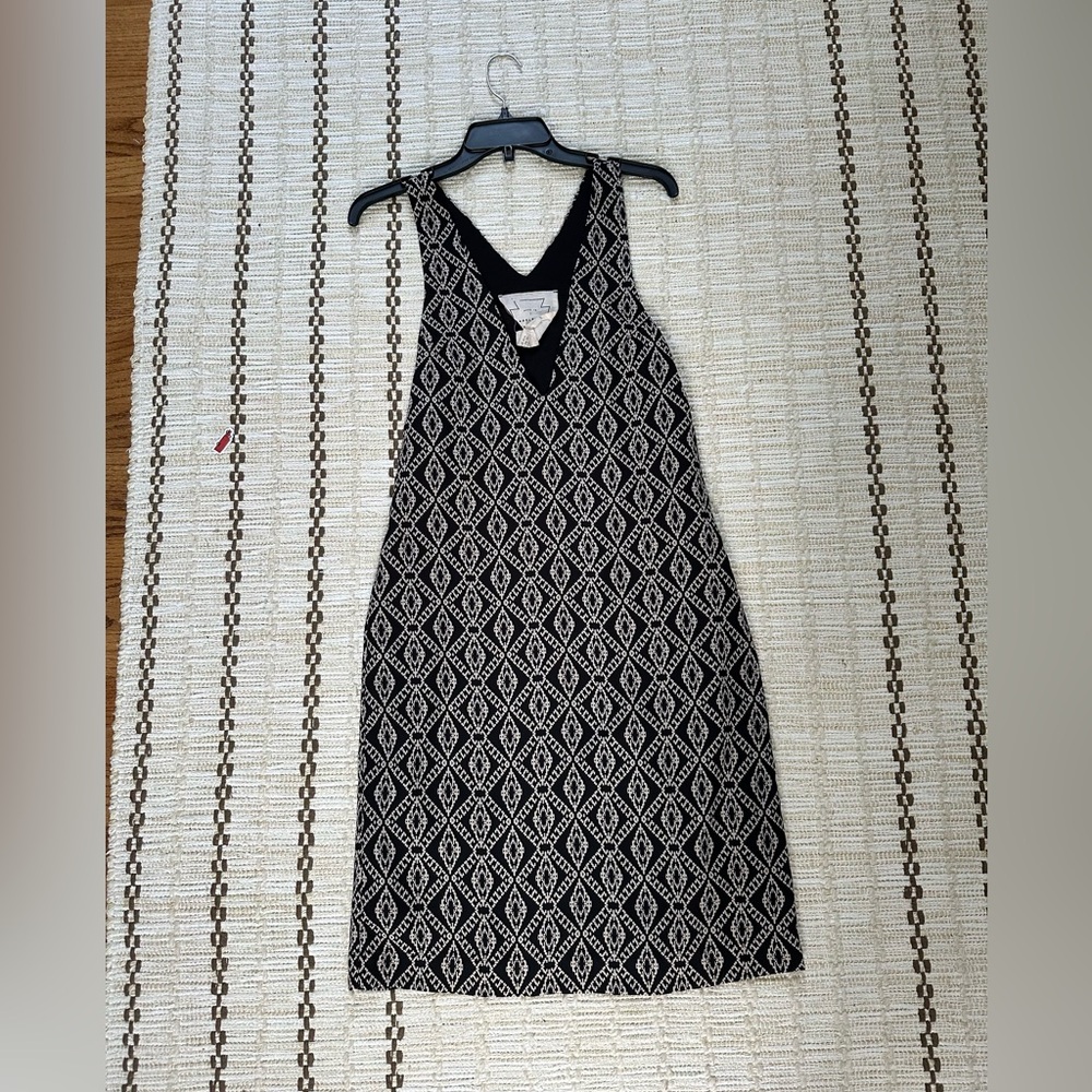 Free People Black and White Sheath Dress